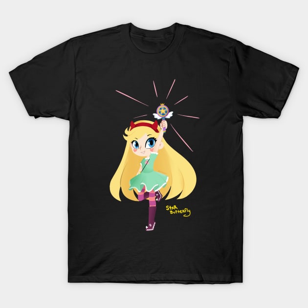 Star Butterfly T-Shirt by Gurinn